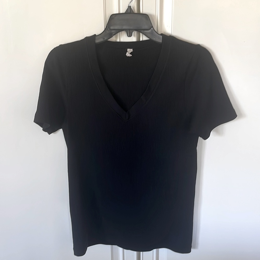 Athleta Ribbed Tee-medium